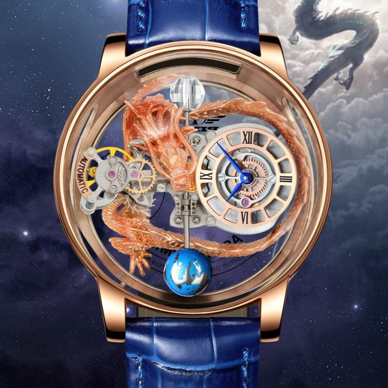 Men's Fashion Tourbillon Good Luck Comes Watch