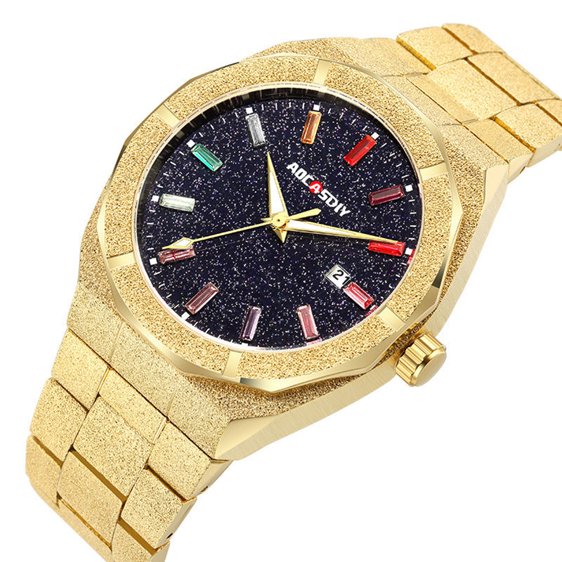 Full Diamond Luxury Oak Men's Watch