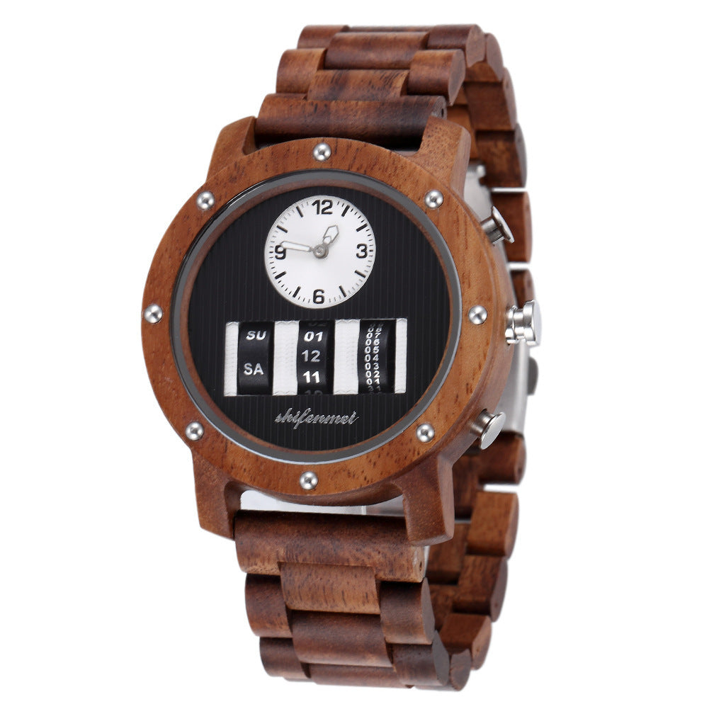 Multi Functional Mechanical Men's Wooden Watch