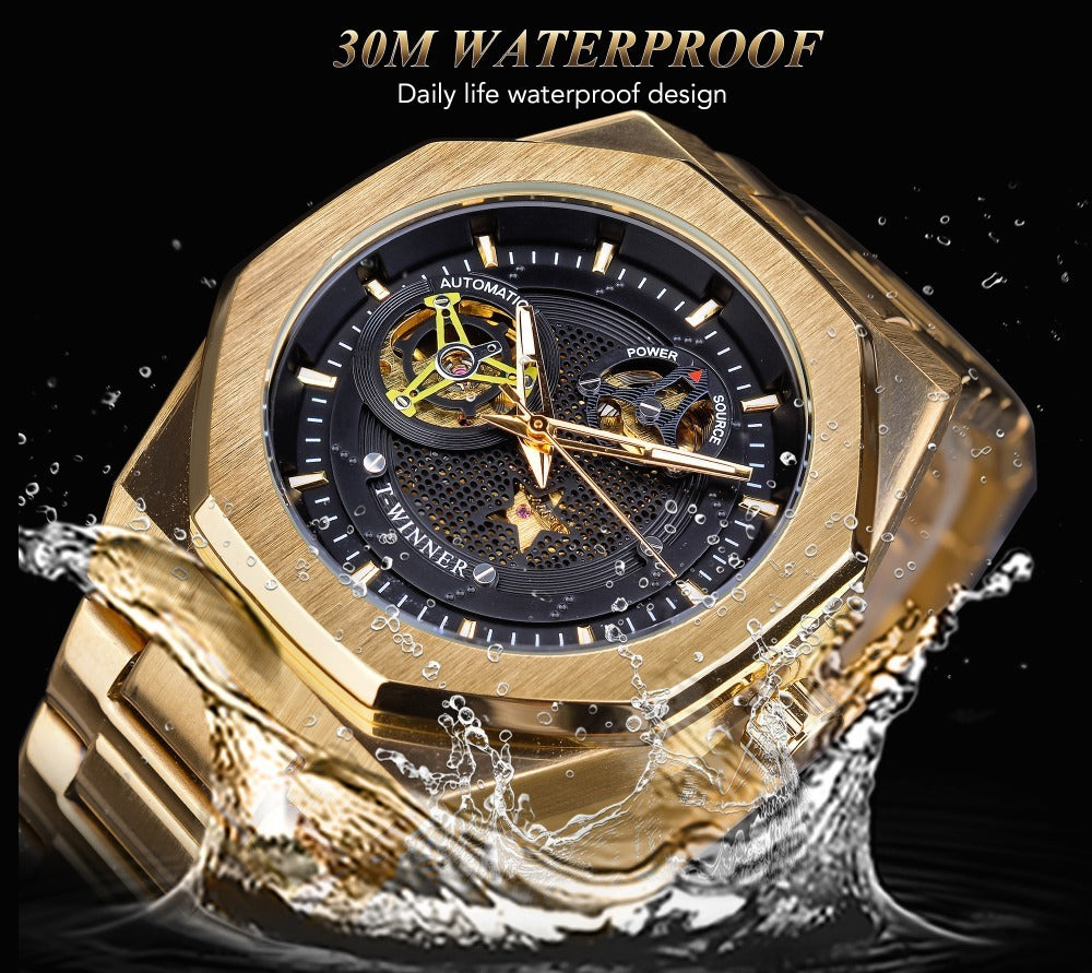 Casual Hollow Mechanical Movement Automatic Watch