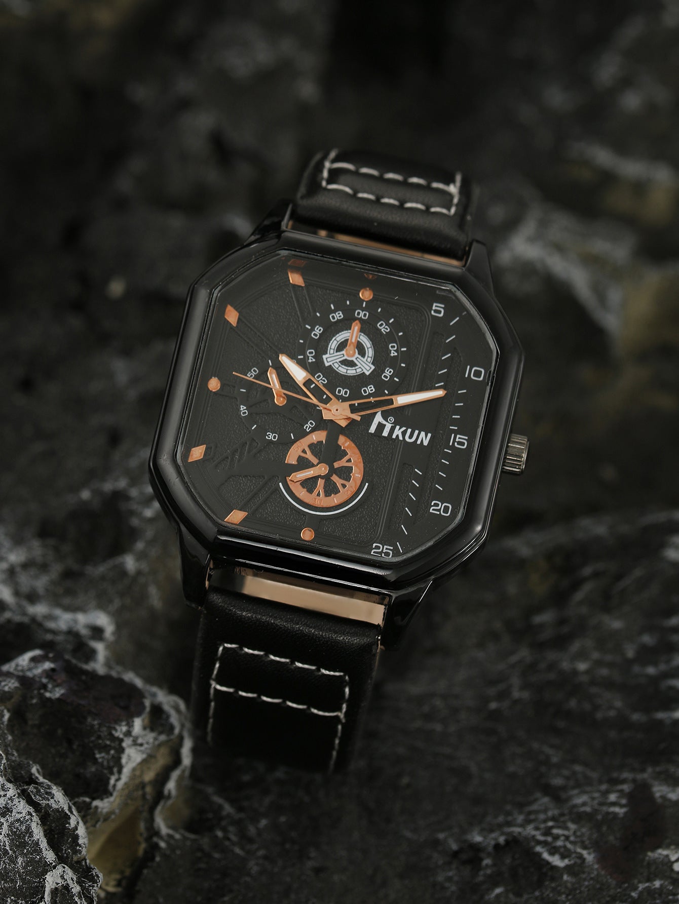 Double-layer Square Shell Casual Men's Watch Suit