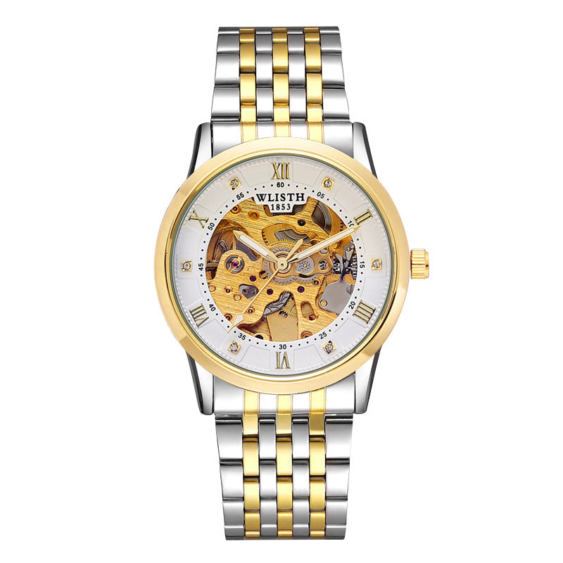 Business Men's Automatic Mechanical Watch Stainless Steel Waterproof