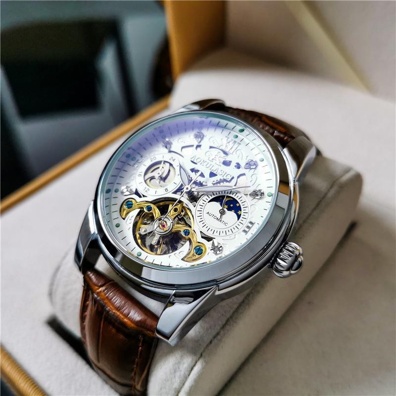 Fashion Men's Waterproof Tourbillon Fully Automatic Mechanical Watch