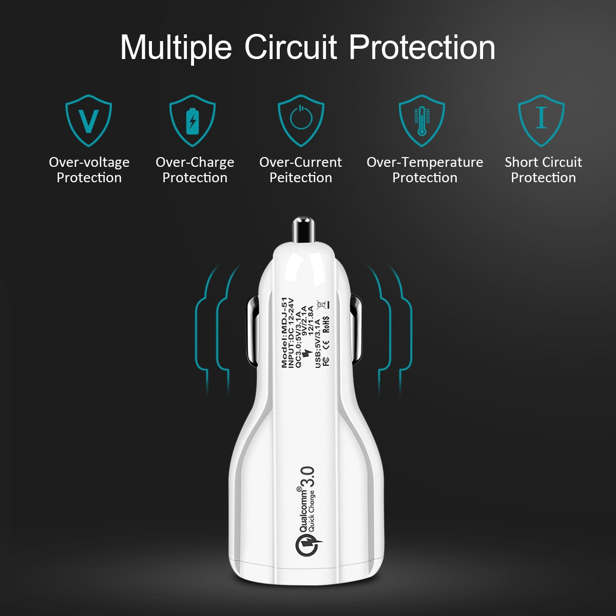 Dual USB Car Fast Charger